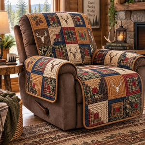 Woodland Buck Blocks Sofa Cover - Made to Order