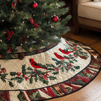 Woodland Cardinals Christmas Tree Skirt