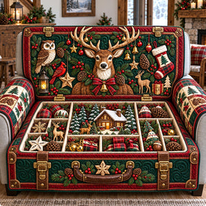 Woodland Christmas Chest Sofa Cover - Made to Order