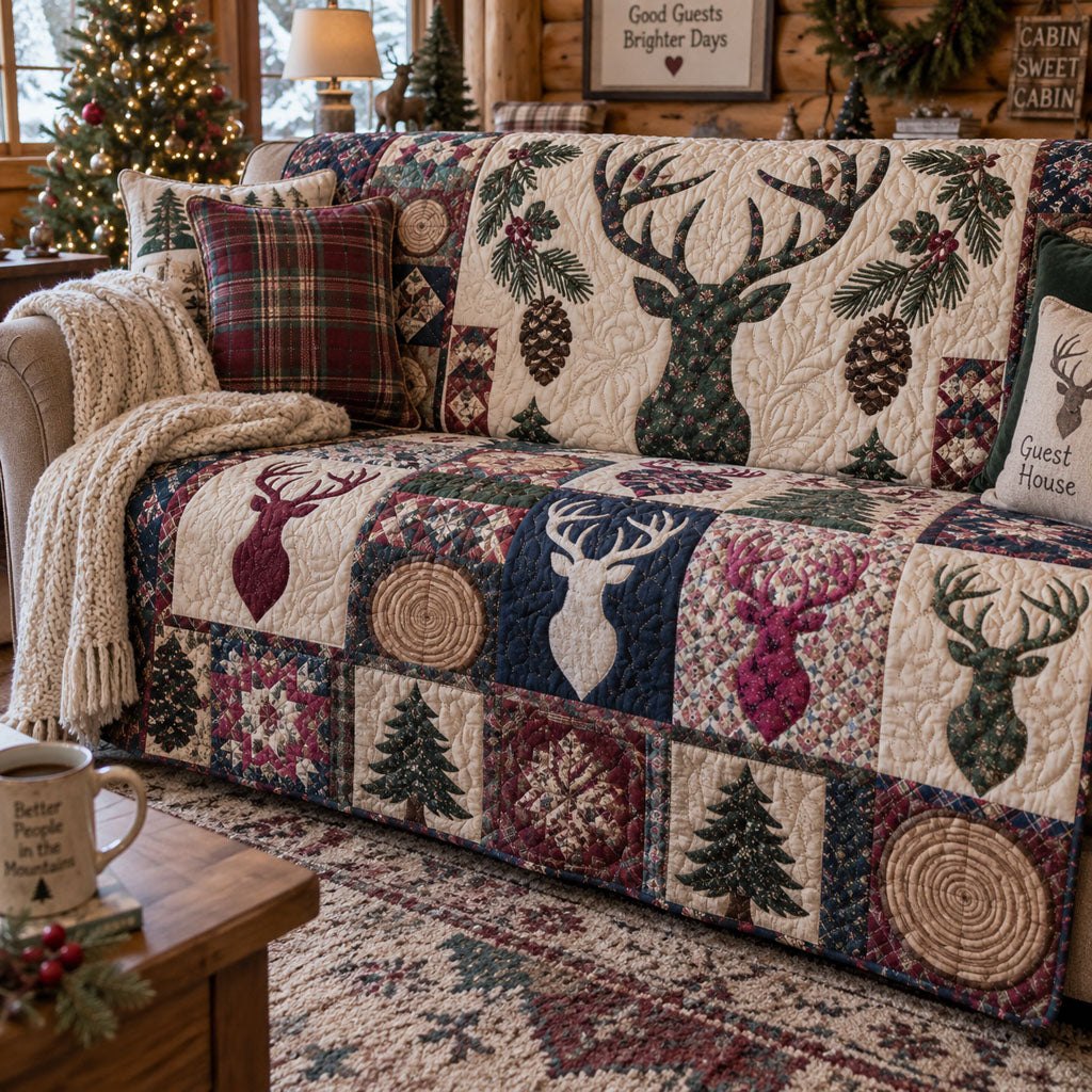 Woodland Elk Heritage Sofa Cover