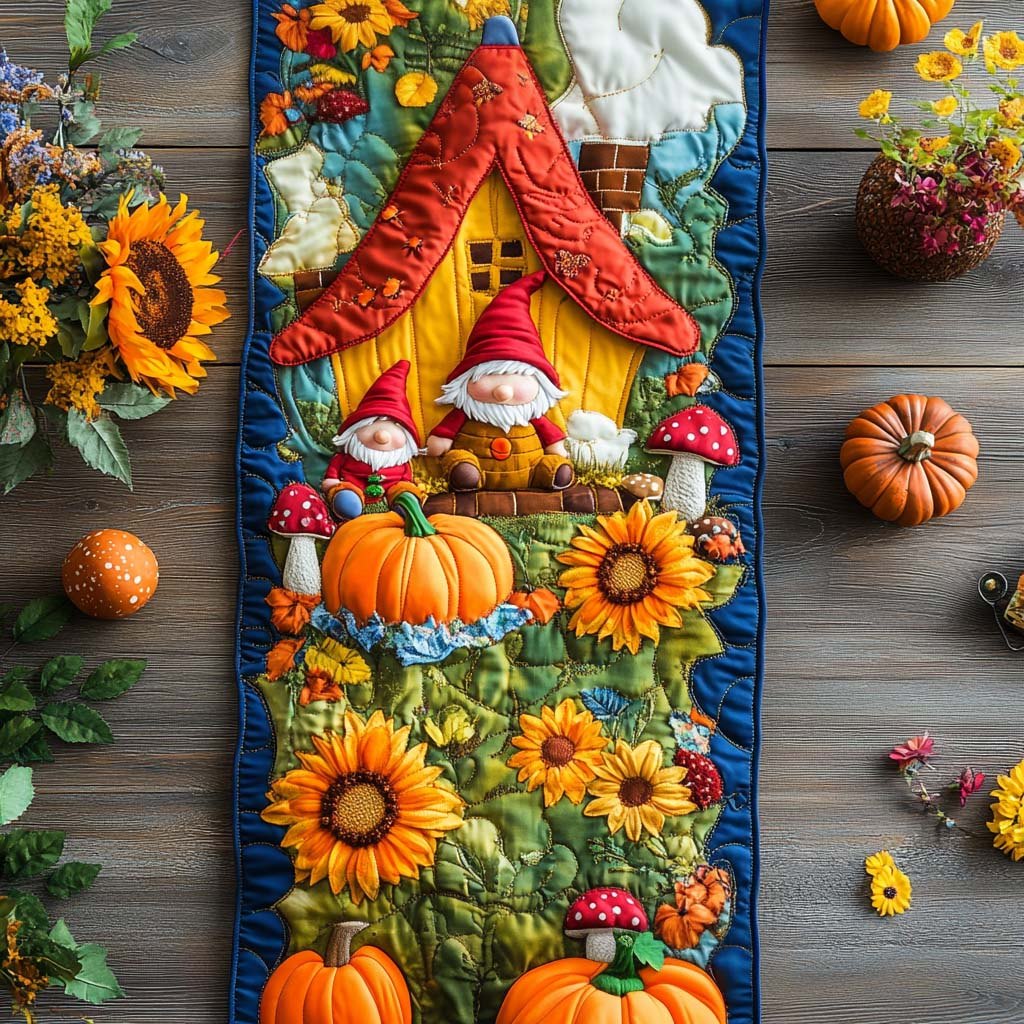 Woodland Gnome Trail Table Runner