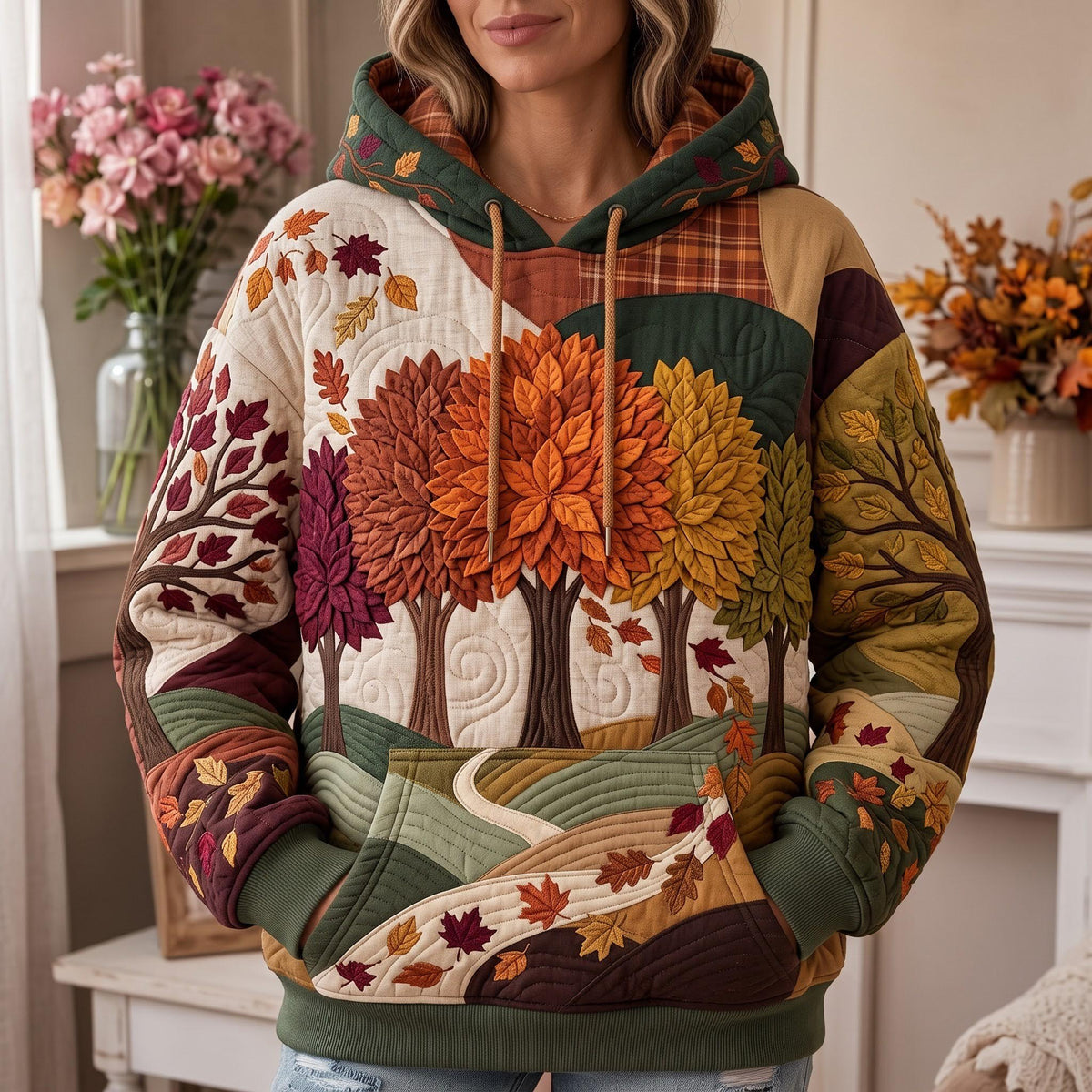 Autumn Forest Canopy hoodie, all-over print