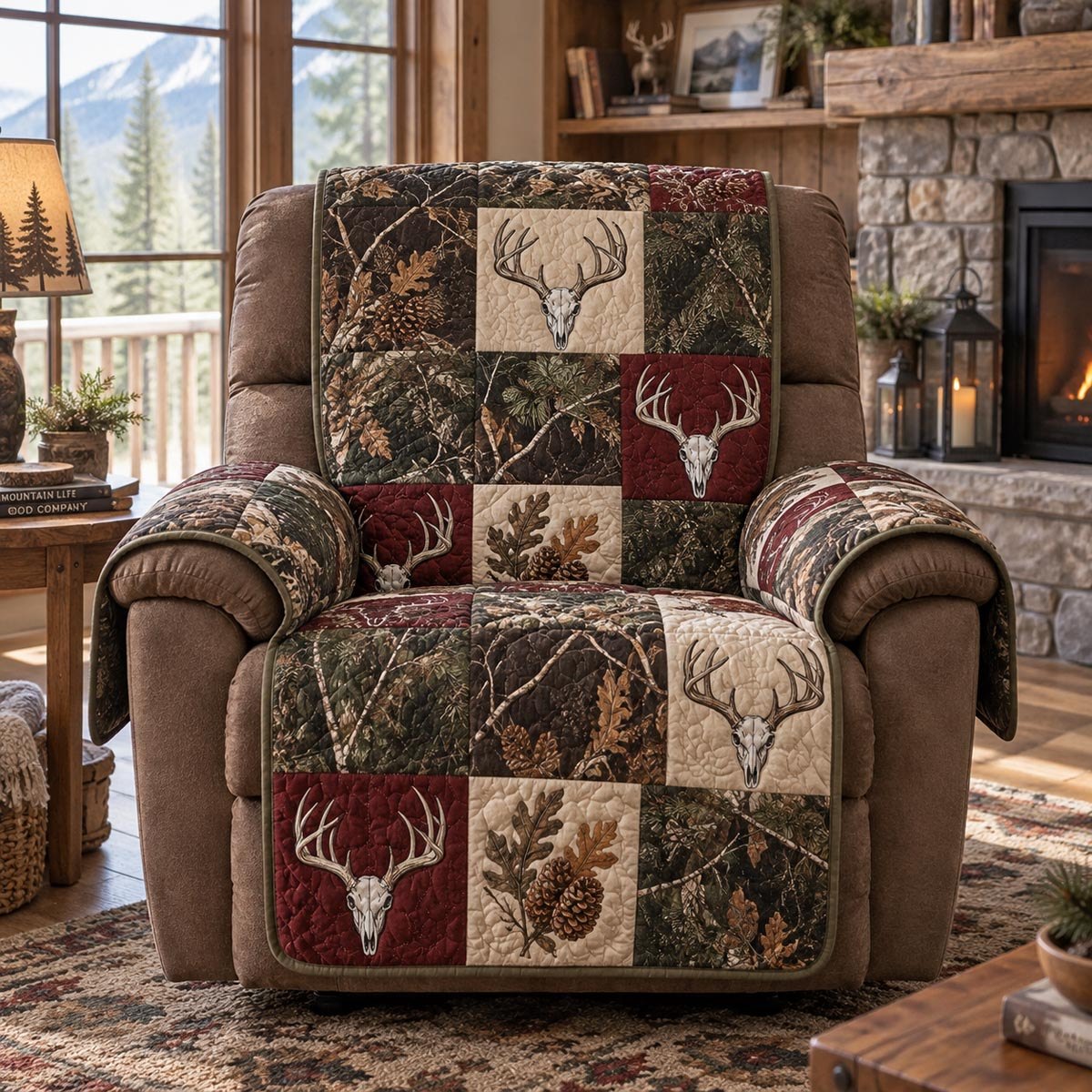 Woodland Moose Lodge Sofa Cover
