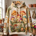 Woodland Mushroom hoodie, all-over print