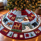 Woodland Patchwork Christmas Tree Skirt