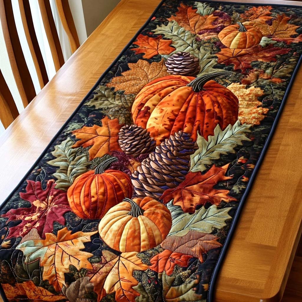 Woodland Pumpkin Patch Table Runner