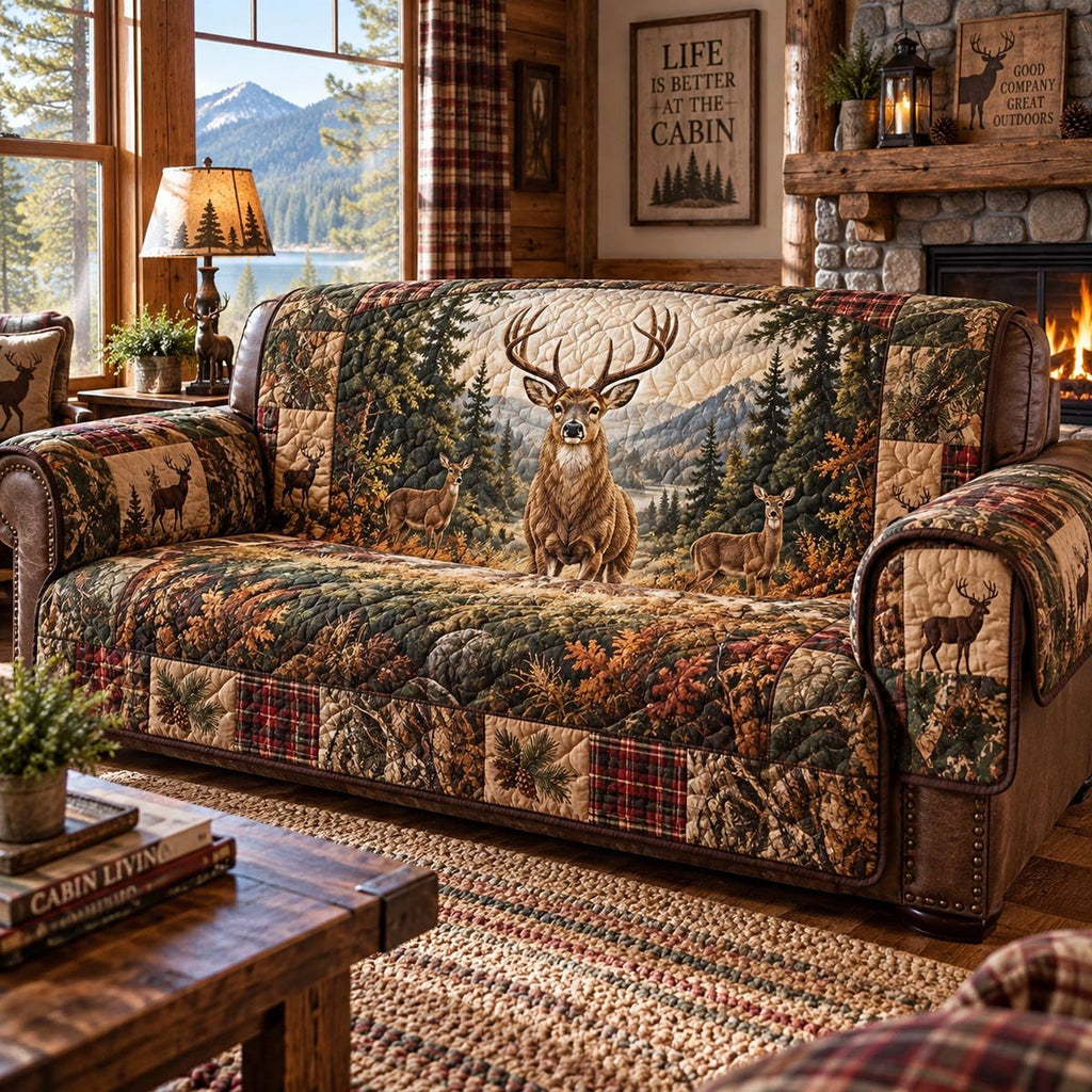 Woodland Stag Retreat Sofa Cover