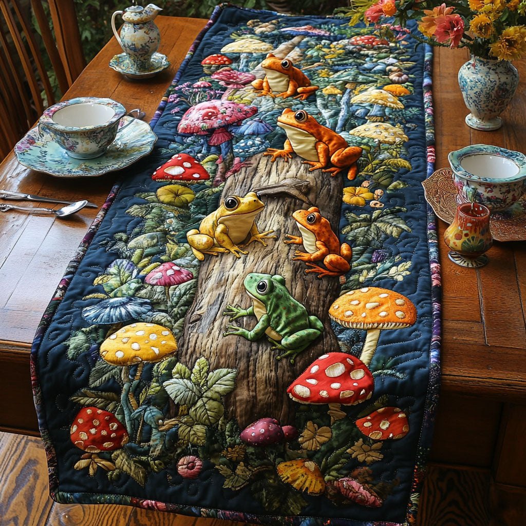 Woodland Wonder Frogs Table Runner