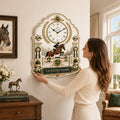 Royal equestrian Custom Name Wall Clock — personalized with a custom name
