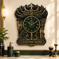 Personalized royal barber wall clock — personalized with a custom name