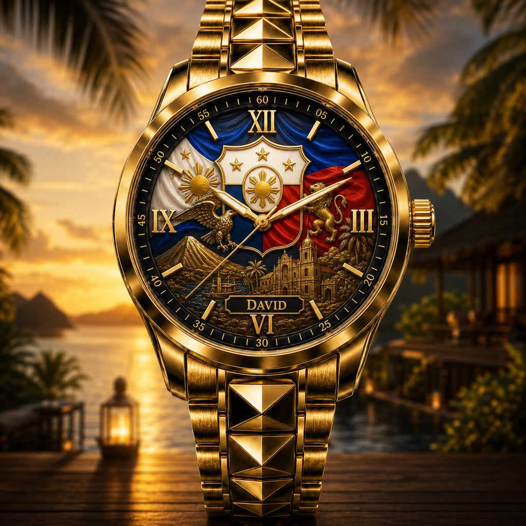 Custom Philippines Pride Watch — personalized with a custom name