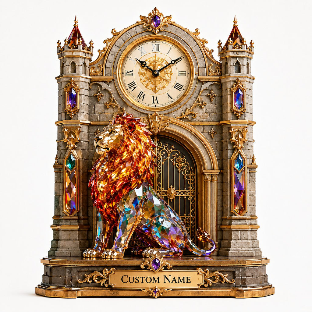 Royal Entryway Custom Name Wall Clock — personalized with a custom name