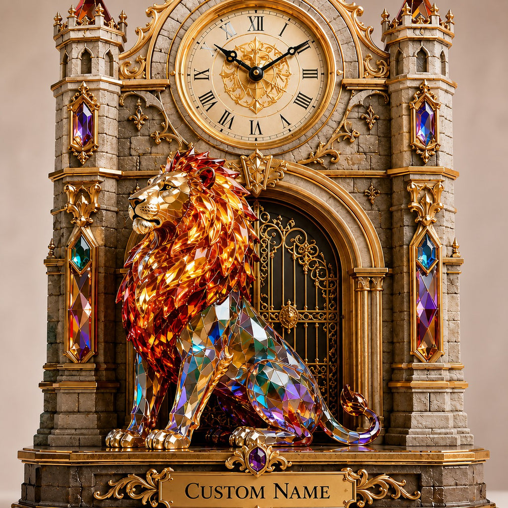Royal Entryway Custom Name Wall Clock — personalized with a custom name