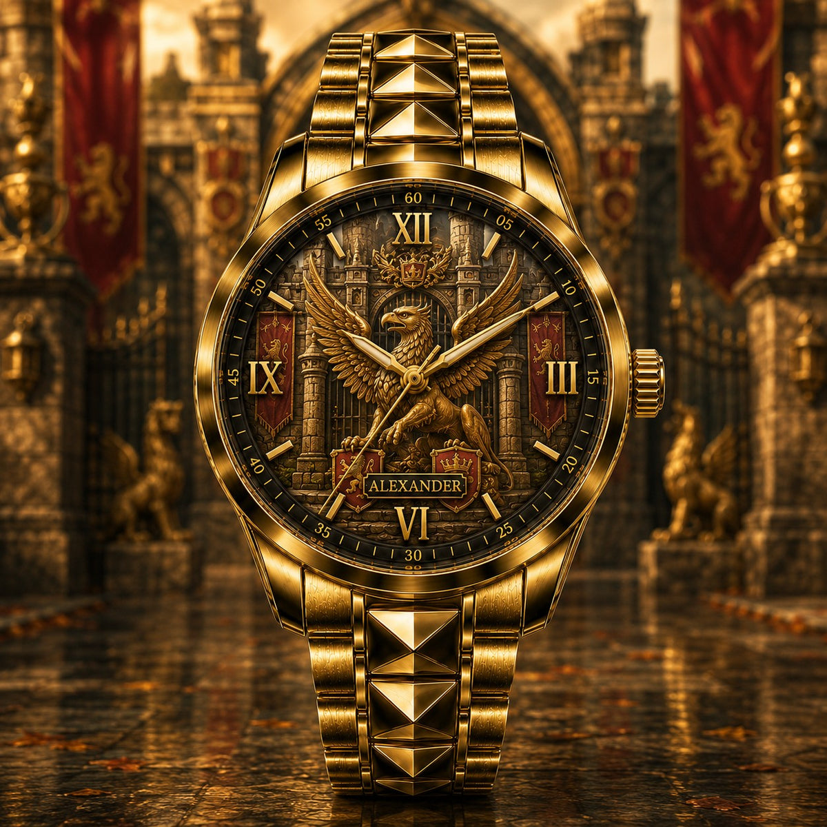 Custom Royal Griffin Castle Watch — personalized with a custom name