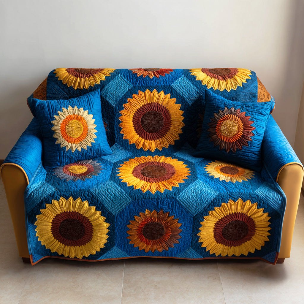 Yellow Bloom Sofa Cover