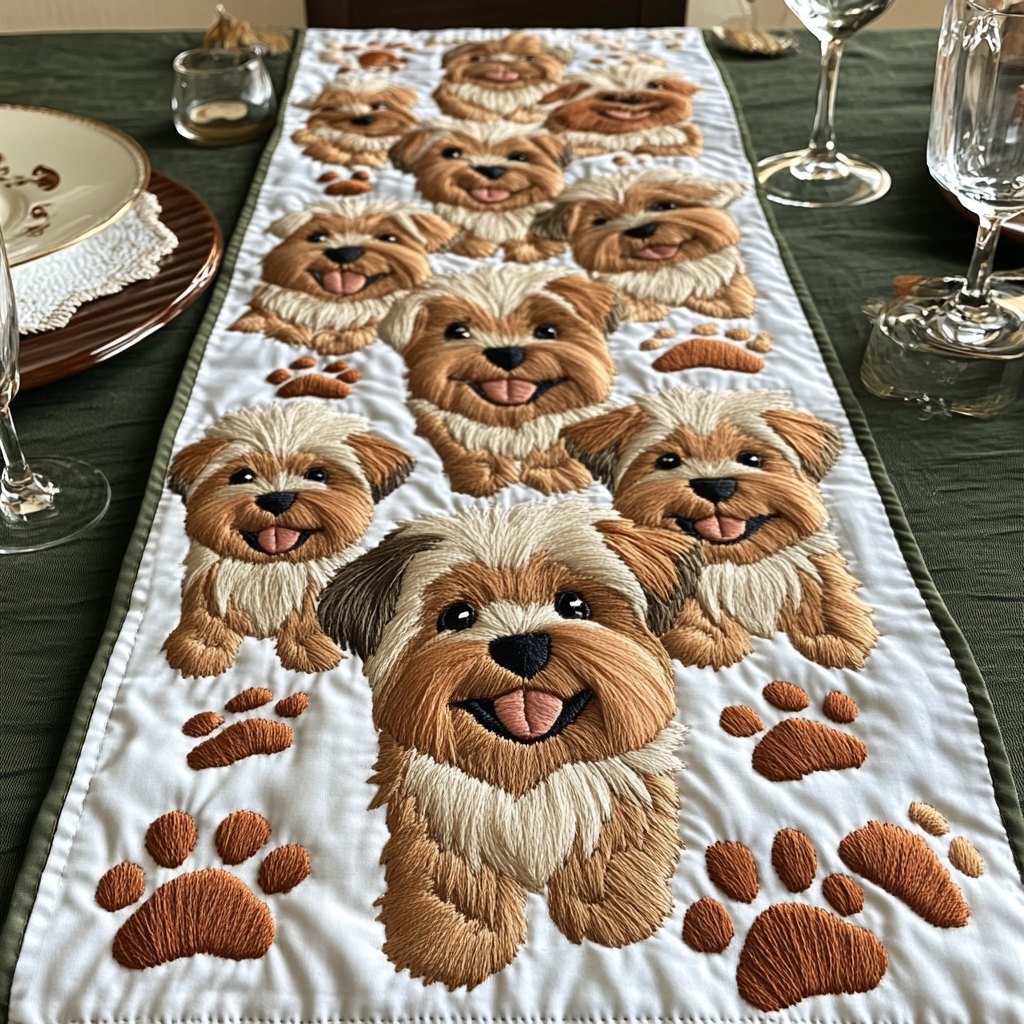 Yorkie Haven Table Runner