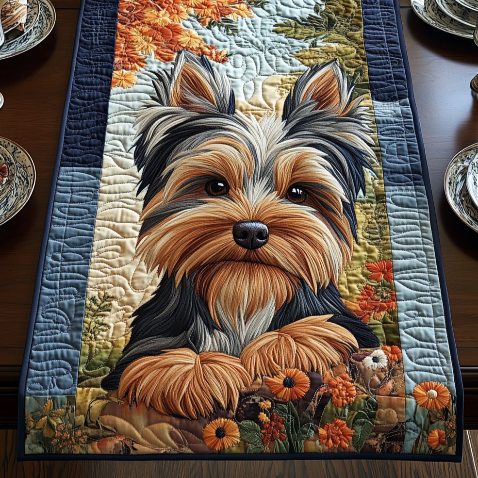 Yorkie Magic Table Runner