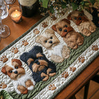Yorkie Snooze Table Runner