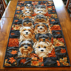 Yorkie Fall Harvest Table Runner