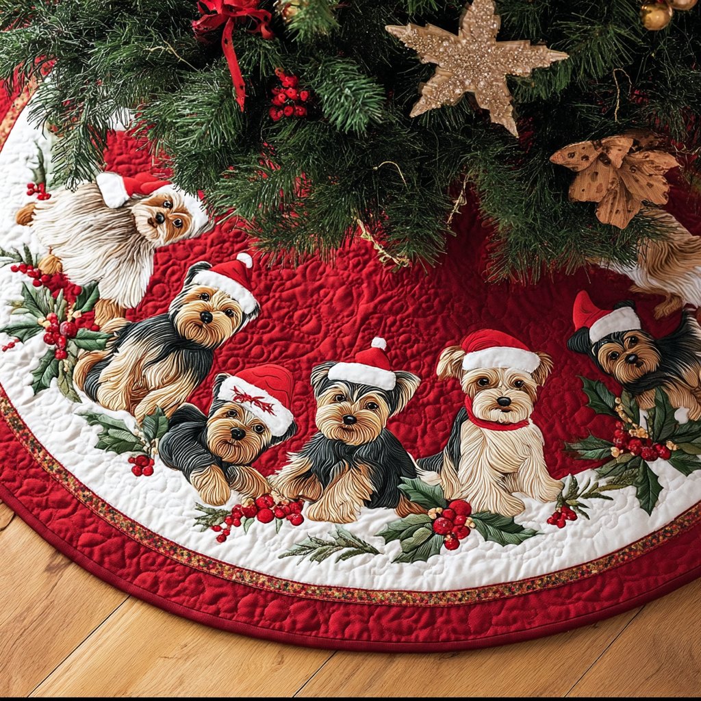 Yorkshires Glow Christmas Tree Skirt
