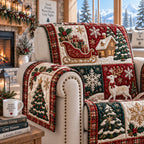 Yule Sleigh Journey Sofa Cover
