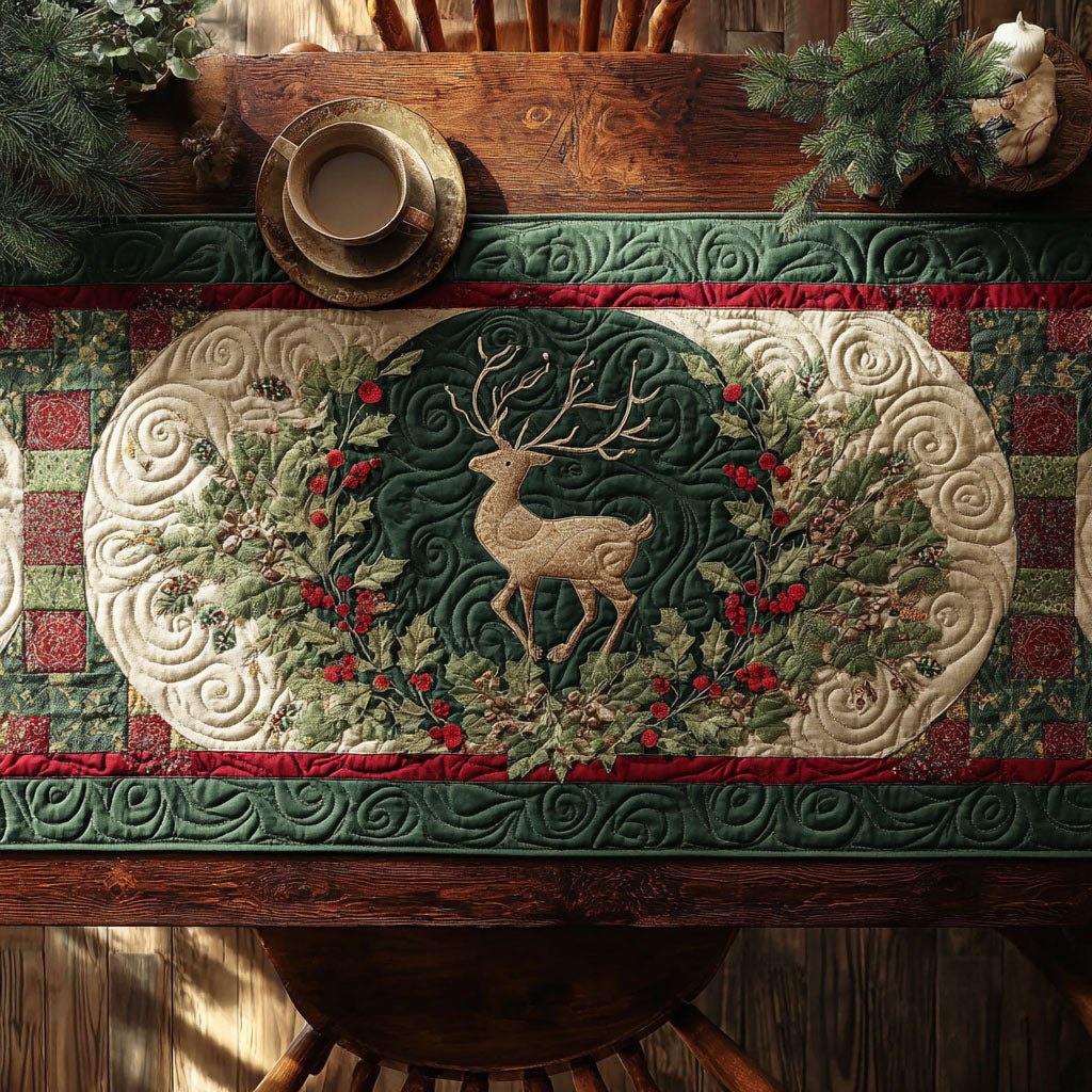 Yuletide Deer Table Runner
