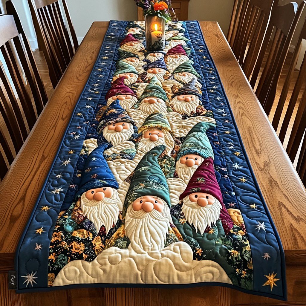 Yuletide Gnomes Table Runner