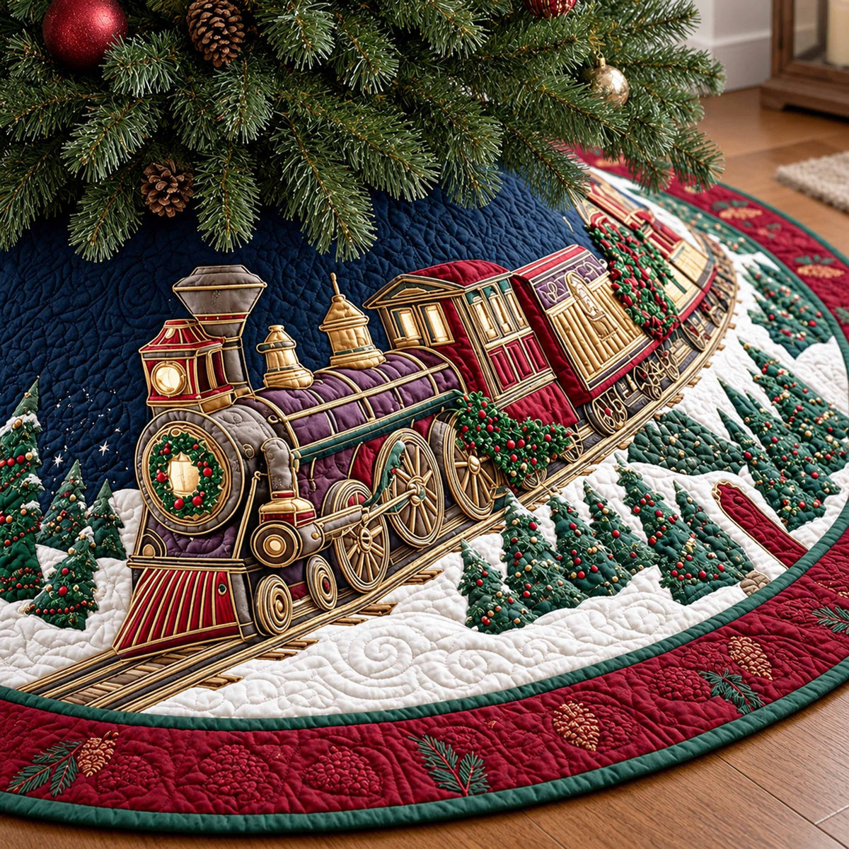 Yuletide Station Christmas Tree Skirt