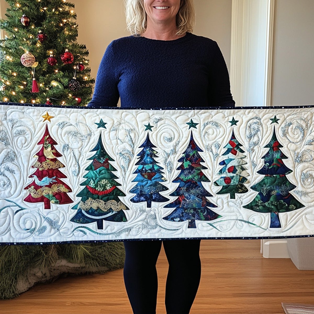 Yuletide Tree Bliss Table Runner
