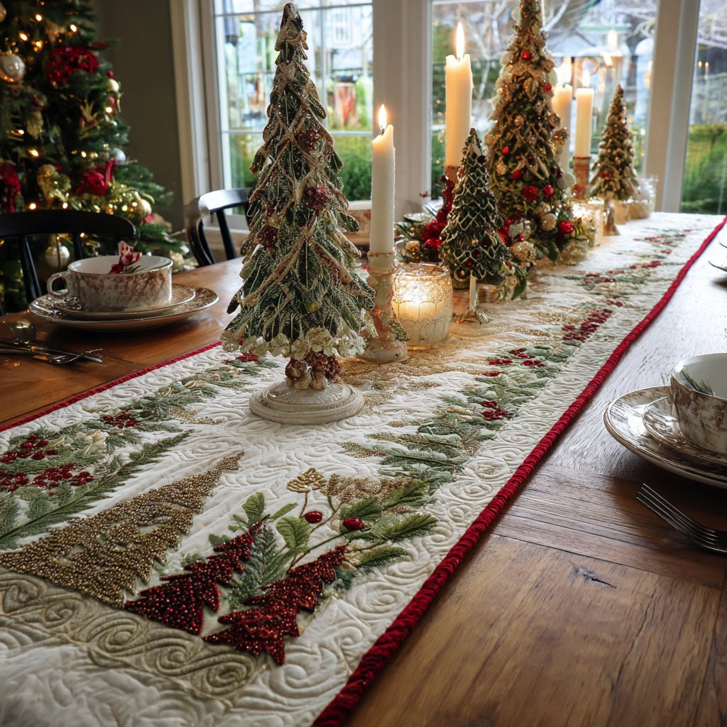 Yuletide Trees Table Runner