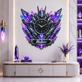 Crystal robot Custom Name Wall Clock — personalized with a custom name