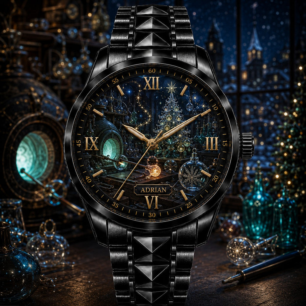 Custom Christmas Alchemy Laboratory Watch — personalized with a custom name