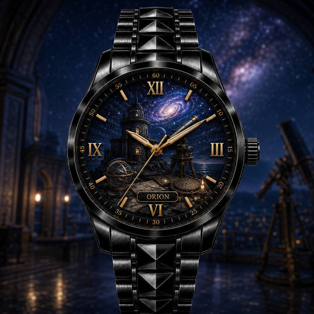 Custom Celestial Lighthouse Observatory Watch — personalized with a custom name