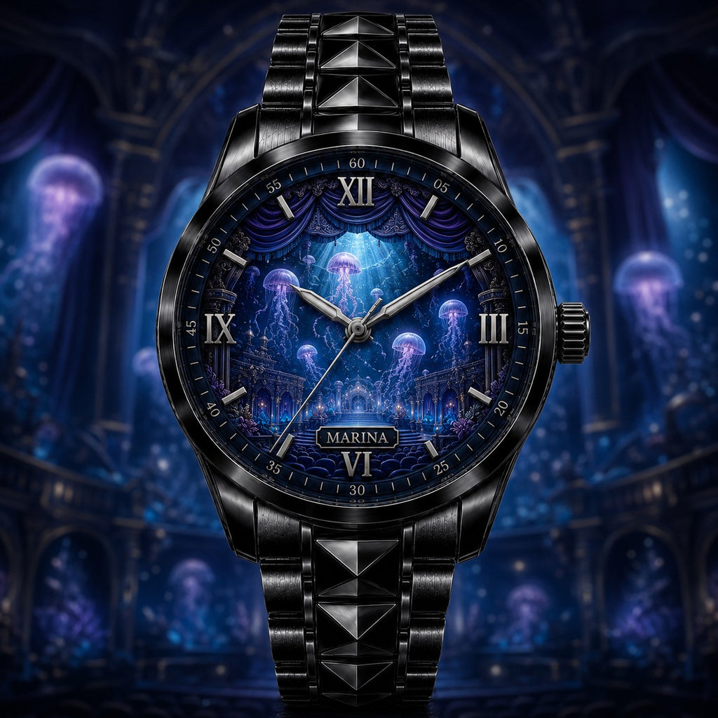Custom Moonlit Jellyfish Theater Watch — personalized with a custom name
