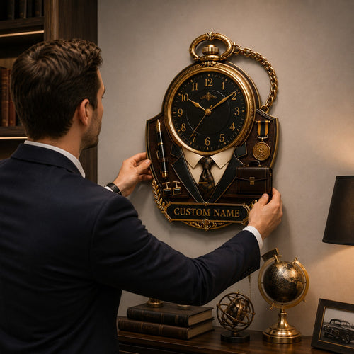 Achievement Custom Name Wall Clock — personalized with a custom name