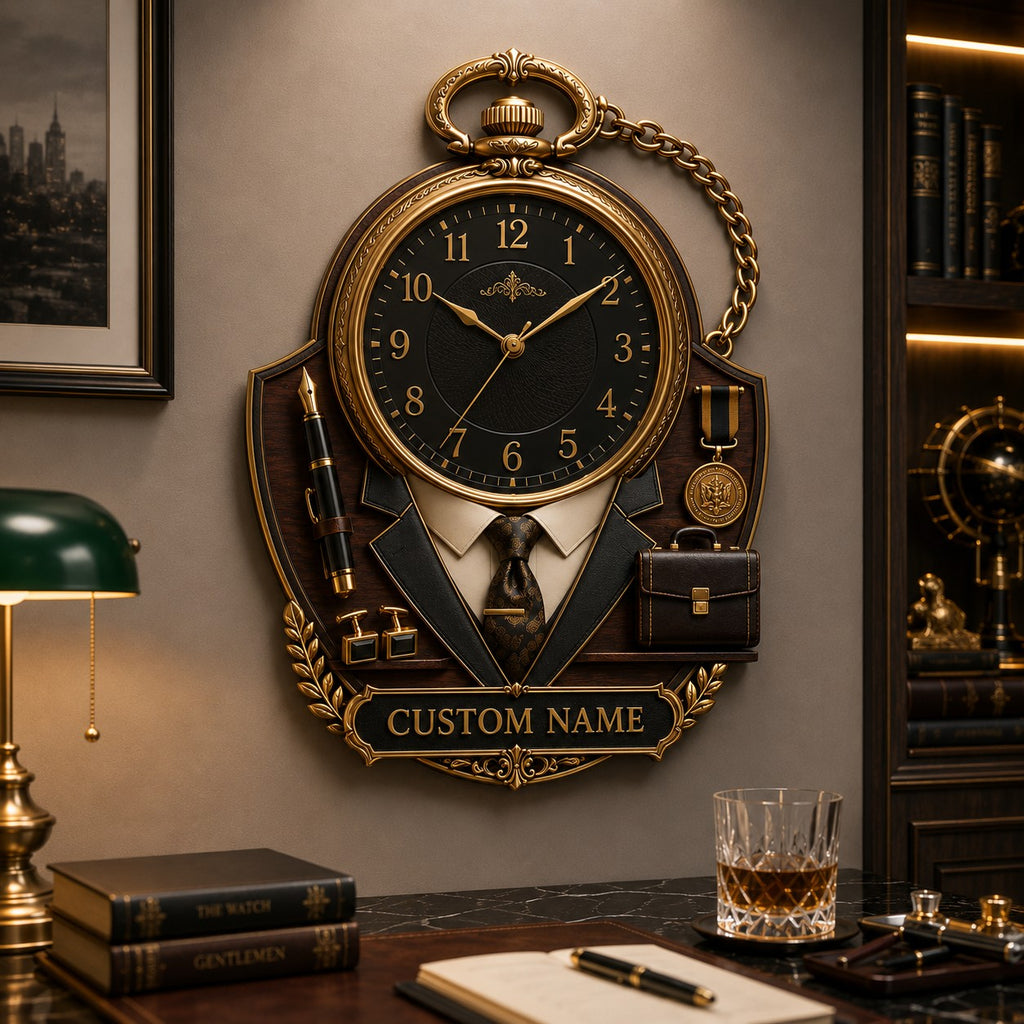 Achievement Custom Name Wall Clock — personalized with a custom name