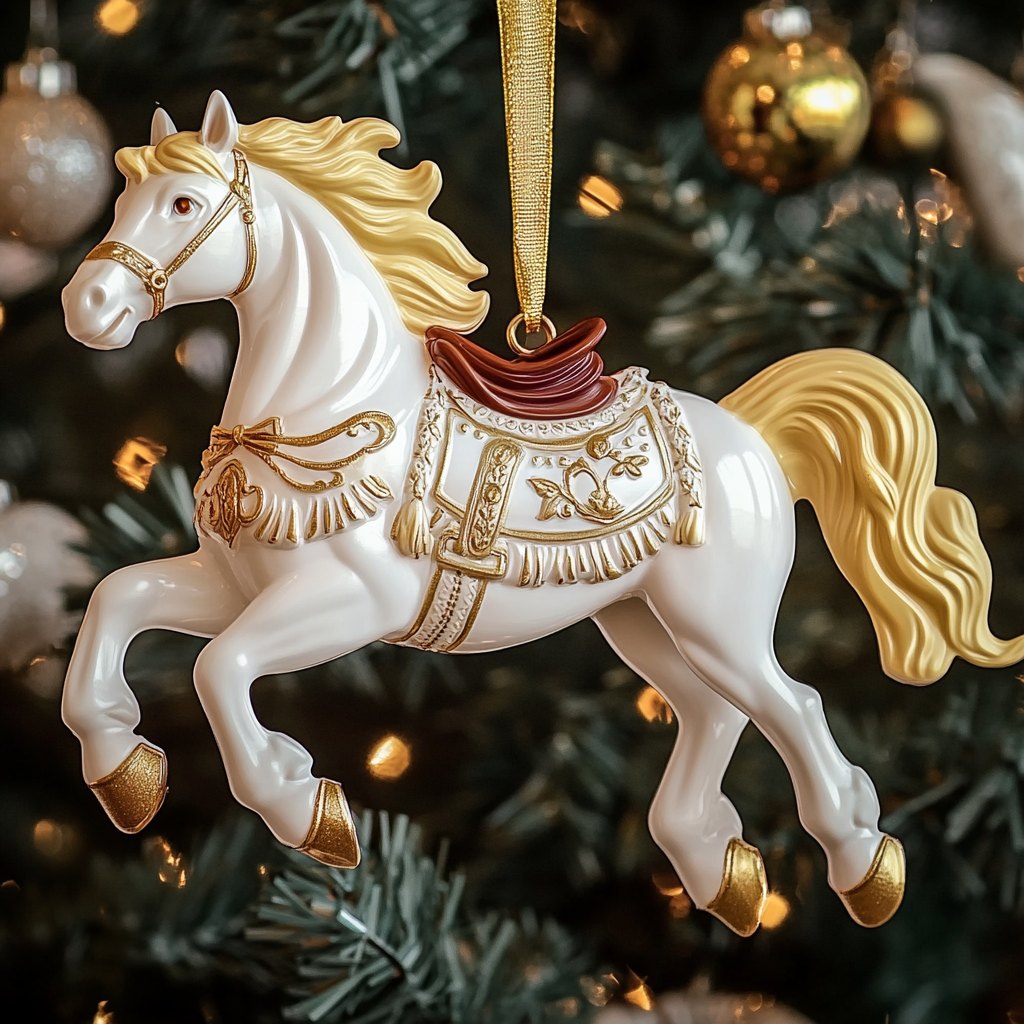Carousel Horse Christmas Ornament design
