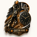 Basketball Custom Name Wall Clock — personalized with a custom name