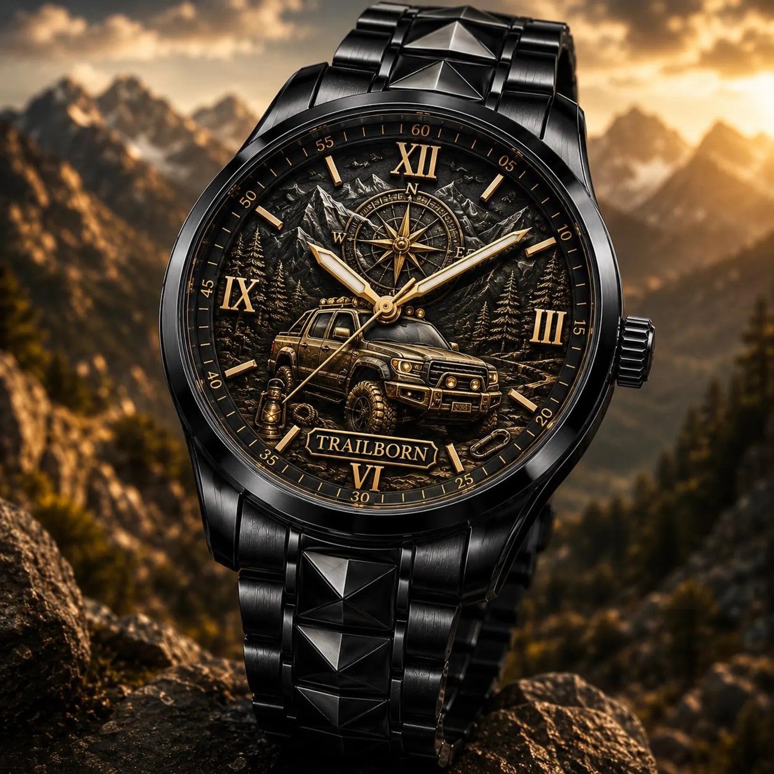 Custom Mountain Truck Watch — personalized with a custom name