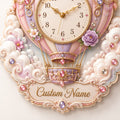 Balloon Custom Name Wall Clock — personalized with a custom name