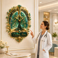 Respiratory healthcare Custom Name Wall Clock — personalized with a custom name