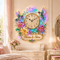 Hummingbird Custom Name Wall Clock — personalized with a custom name