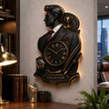 Executive portrait Custom Name Wall Clock — personalized with a custom name