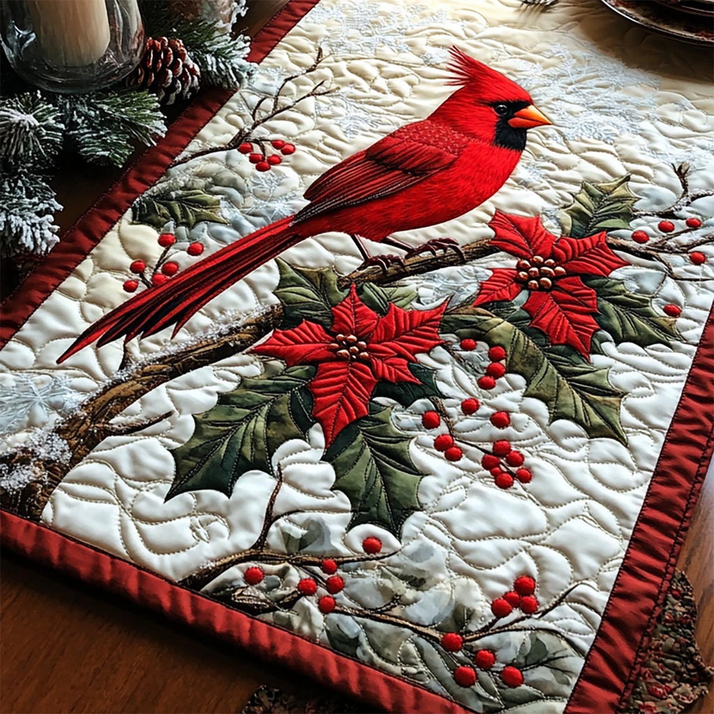 Cardinal Noel Elegance Table Runner