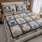 Cat Serenity 3-Piece Quilted Bedding Set GFTOQA1959 quilted 3-piece bedding set on a made bed with two matching pillow shams