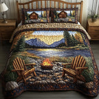 Cozy Harmony 3-Piece Quilted Bedding Set GFTONL3799 quilted 3-piece bedding set on a made bed with two matching pillow shams