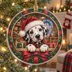 Dalmatian Acrylic Christmas Ornament — digital product visualization