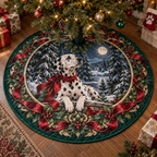 Dalmatian Quilted Christmas Tree Skirt — digital product visualization