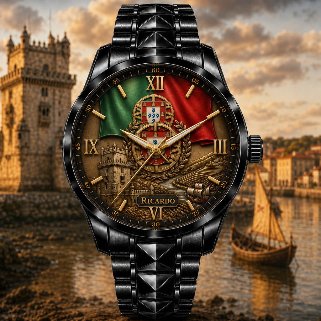 Custom Portugal Heritage Watch — personalized with a custom name