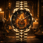 Custom Personalized Eternal Flame Castle Watch — personalized with a custom name